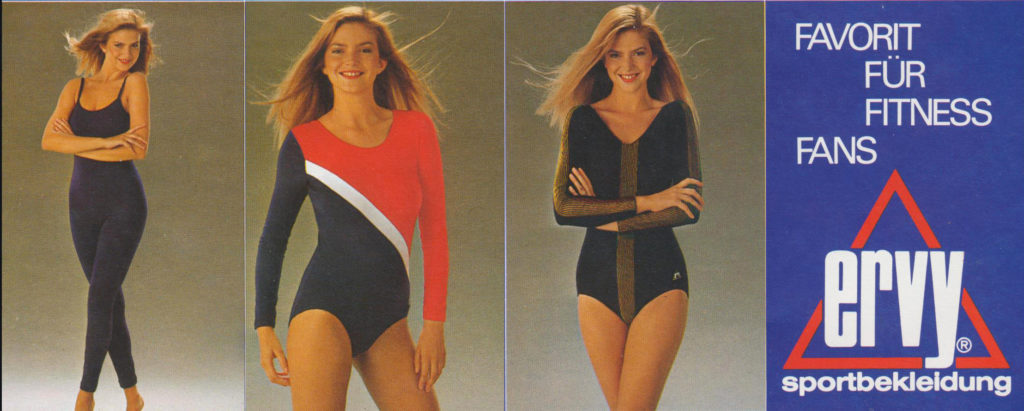 Sportbekleidung der 90er Jahre vom deutschen Hersteller ERVY