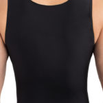 ERVY Turntrikot Jungen, schwarz mit zwei weißen Querstreifen