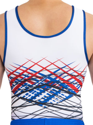 ERVY Turntrikot für Jungen in weiß mit Print in rot, atlantic und schwarz, vorne und hinten
