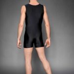 Ballettbekleidung ohne Arm mit Hotpantbein und einem Rückenreißverschluss