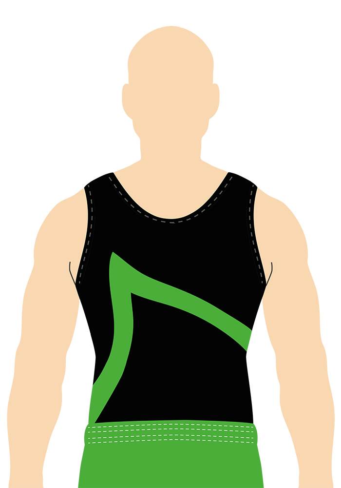 Turntrikot mit Zackenapplikationen