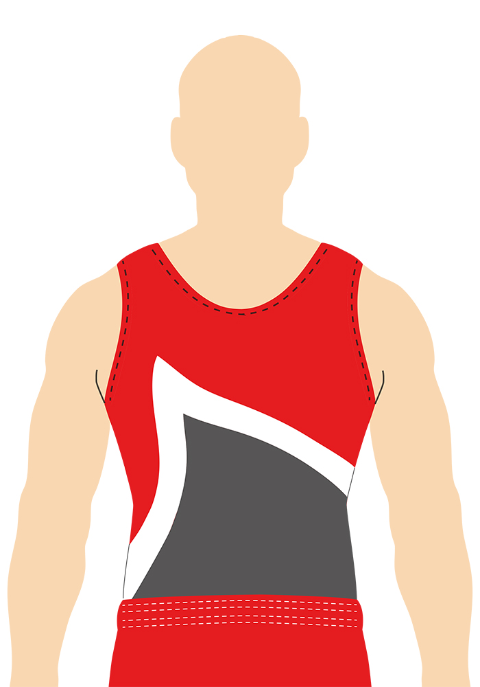 Turntrikot mit Zackeneinsätzen
