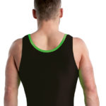 Turntrikot Männer Rücken komplett in schwarz