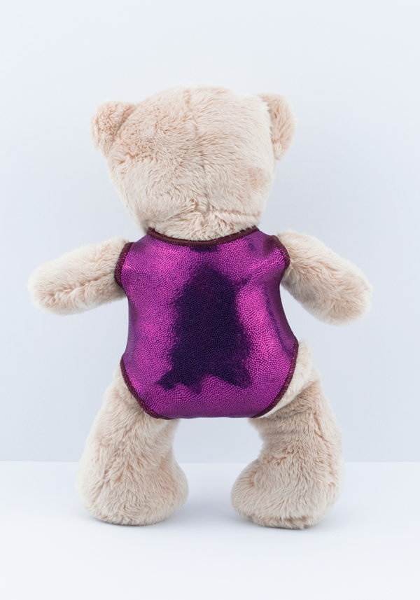 ERVY Teddybär mit Turnanzug - aubergine - Gymnastics leotards, unitards ...