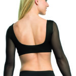 Cheer Crop Top, schwarz, Tüll