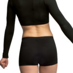 Crop Top bauchfrei in schwarz mit Langarm