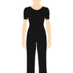 ERVY Basic Overall mit 1/4 Arm, Rundhals und Jazz-Bein