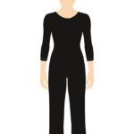 ERVY Basic Overall mit 3/4 Arm, Rundhals und Jazz-Bein