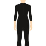 ERVY Basic Overall mit 3/4 Arm, Stehbund und Reißverschluss