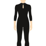 ERVY Basic Overall mit 3/4 Arm, Stehbund und Tropfenverschluss