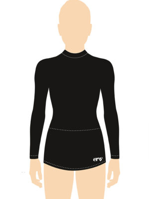 ERVY Basic Langarm RSG-Kleid mit Stehbund