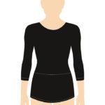 ERVY Basic RSG-Kleid mit 3/4 Arm und Rundhals