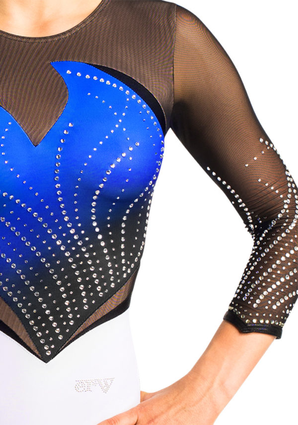 Inhzoy Mädchen Eiskunstlauf Anzug Set - Glitzer Jacke & Hose Mit Strass Verzierung